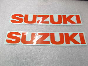 GSX250Sカタナ(GJ76A)/GSX400Sカタナ(GK77A)/GSX750Sカタナ(１/2型)/GSX1100Sカタナ(GS110X/GU76A)純正タンクステッカー(オレンジ)２個新品