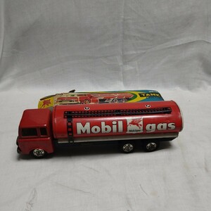 a-1336◆モービル/MOBIL ブリキ トラック 車 おもちゃ マルサン 昭和レトロ◆状態は画像で確認してください。