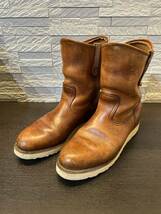 90s RED WING レッドウイング レッドウィング ペコスブーツ 866 犬タグ 8D USA ブラウン ヴィンテージ _画像1