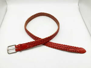 [ use . beautiful goods ]Whitehouse Cox Whitehouse Cox * Britain made mesh leather belt red 36 *