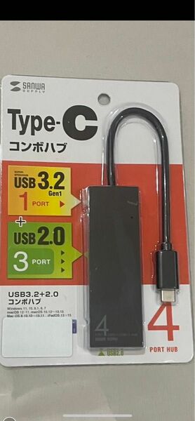 サンワサプライ　USB コンボハブ　Type-C