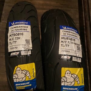 アウトレット品　MICHELIN　COMMANDER III TOURING 　コマンダー3ツーリング　MT90B16 72H 　＆　MU85B16 77H REINF　各種ハーレーに