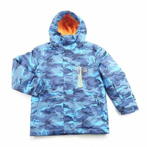 中古 キレイ 2019年頃 BILLABONG 迷彩柄/ブルー KIDS 140cmサイズ スノーボードジャケットウェア ビラボン