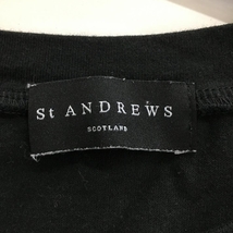 セントアンドリュース Tシャツ 黒 ロゴ刺しゅう レディース - ゴルフウェア St ANDREWS_画像3