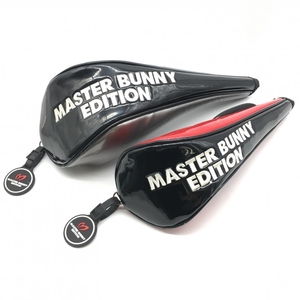 【美品】マスターバニー ヘッドカバー2点セット（DR FW）黒×レッド エナメル ゴルフ MASTER BUNNY EDITION