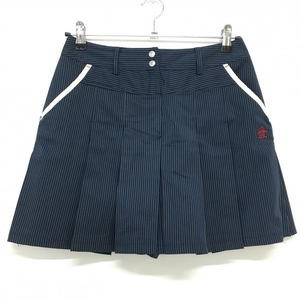  Munsingwear одежда юбка-брюки юбка темно-синий × белый полоса общий рисунок box плиссировать женский 9 Golf одежда Munsingwear