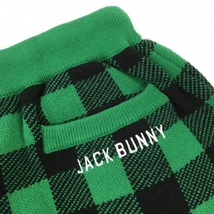 【超美品】ジャックバニー ニットスカート グリーン×黒 チェック柄 総柄 レディース 1(M) ゴルフウェア Jack Bunny_画像3