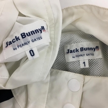 ジャックバニー レインウェア 上下セット 2WAYジャケット×パンツ 白×ネイビー 袖着脱可 レディース 1 ゴルフウェア Jack Bunny_画像4