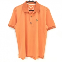 【新品】ホーンガーメント 半袖ポロシャツ オレンジ マークアンドロナ ヤシの木刺しゅう メンズ XL ゴルフウェア MARK＆LONA_画像1