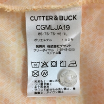 【超美品】カッターアンドバック 半袖ポロシャツ オレンジ カモフラ風 総柄 メンズ M ゴルフウェア CUTTER＆BUCK_画像4