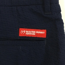 【超美品】マスターバニー ハーフパンツ ネイビー サッカー生地 ストレッチ メンズ 6(XL) ゴルフウェア MASTER BUNNY EDITION_画像4