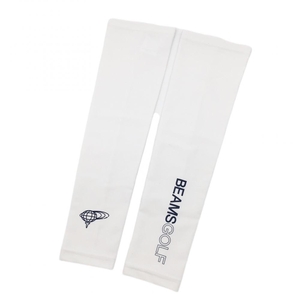 [ super-beauty goods ] Beams Golf arm cover white × navy print Logo men's Golf wear 2021 year of model BEAMS GOLF