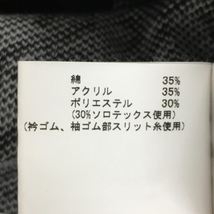 【美品】マンシングウェア 長袖ハイネックセーター 黒×白 千鳥柄 ハーフジップ ニット レディース M ゴルフウェア Munsingwear_画像5