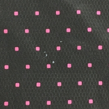 【美品】アディダス 半袖ハイネックシャツ 黒×ピンク ドット柄 総柄 袖テープライン ハーフジップ レディース M/M ゴルフウェア adidas_画像6