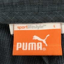 【超美品】プーマ パンツ グレー チェック柄 総柄 ロゴ刺しゅう サンプル品 メンズ L ゴルフウェア PUMA_画像4