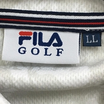 【超美品】フィラゴルフ 半袖ポロシャツ グレー×白 総柄 ロゴ刺しゅう メンズ LL ゴルフウェア FILA GOLF_画像5