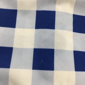 ルコック 半袖ポロシャツ ブルー×白 チェック ボタンダウン メンズ M ゴルフウェア le coq sportifの画像7