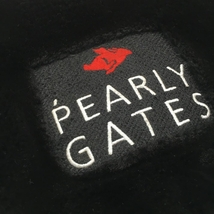 【美品】パーリーゲイツ ボアアイアンカバー 黒×白 ヘッドカバー ロゴ刺しゅうゴルフ PEARLY GATES_画像4