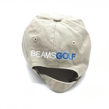 【超美品】ビームスゴルフ キャップ ベージュ ロゴ刺しゅう UCLA ゴルフウェア BEAMS GOLF_画像3