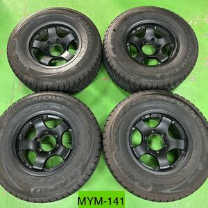 MYM-141 激安 クルマパーツ TOYOTA PRADO ランクル スタッドレスタイヤ ECOSNOW 265/70R16 112T 17年式 P821 16×8JJ ET5 4本セット 現状品