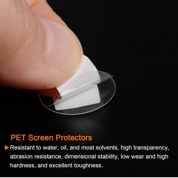 PETスクリーンプロテクター クリア 5枚 24mm 指紋防止 保護フィルム