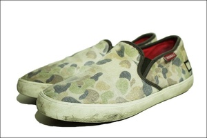 [US8/JP26.5] D.A.T.E ORIGINALS slip-on shoes sneakers shoes camouflage pattern camouflage -ju total pattern Vintage USA old clothes Old CH133