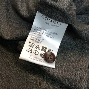 美品 COMOLI コモリ 20AW ヨリ杢 オープンカラーシャツ S03-02005 ブラック 3 の画像6