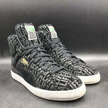 M2098 良品 PUMA プーマ SUEDE MID X STUCK UP X ALIFE エーライフ スエードミッド ハイカット スニーカー US9/27.0cm ブラック 358866-01_画像3