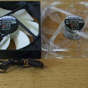 ZALMAN 12cm(120mm) 冷却 ファン ZA1225ASL ペリフェラル ZA1225CSL 3PIN 2個 セット 即決! 45_021の画像1