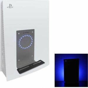 PlayStation 5用アルミ製壁掛ホルダー LEDムードライト隠しスタンド