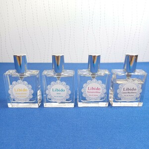 ◆Libido リビドー 香水 4点◆30ml◆オードパルファム◆キンモクセイ◆雨◆ツツジノミツ◆カシスブラックベリー◆未使用品3点/1点使用