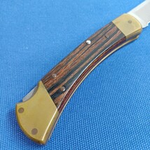 ◆BUCK バック フォールディング ナイフ◆折りたたみ式ナイフ◆熊対策◆全長約 22cm◆刃渡り約 8.8cm◆折りたたみ時約12.5cm◆18才未満不可_画像8