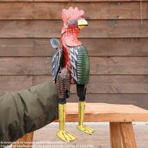 お座り ニワトリさん [2] Mサイズ ウェルカム人形 鶏 鳥 木製 木彫りの置物 動物インテリア バリ雑貨 アジアン雑貨 木製オブジェ_画像5