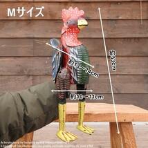 お座り ニワトリさん [2] Mサイズ ウェルカム人形 鶏 鳥 木製 木彫りの置物 動物インテリア バリ雑貨 アジアン雑貨 木製オブジェ_画像3