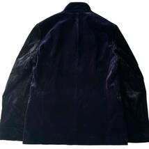 極美品 50/XL 現行 ヒューゴボス ブルゾン メンズ ボンバージャケット ベロア ジップアップ バイカラー 大きいサイズ ブラック ブルー_画像8