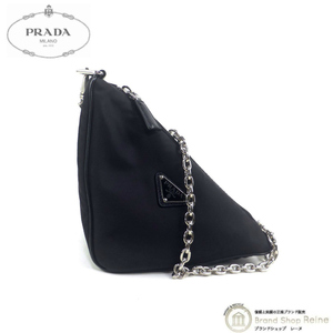 プラダ （PRADA） テスート トライアングルロゴ ショルダーバッグ ポーチ付き 1BH190 ブラック【美品】中古（新品同様）中古