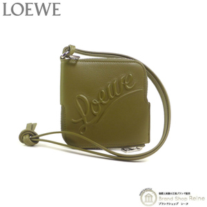 ロエベ （LOEWE） ダブル コインケース 小銭入れ スクエア C565W70X02 OLIVE（未使用品）中古