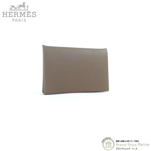 エルメス （HERMES） カルヴィ ヴォーエプソン エトゥープ カードケース 名刺入れ B刻 H044164CK（新品）