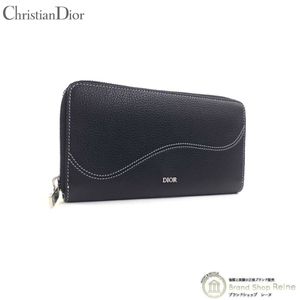 クリスチャンディオール （Christian Dior） Saddle サドル ロングジップウォレット 長財布 2ADBC315YKK ブラック（新品）