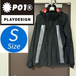 P01 プレイデザイン スノーボード スノボ メンズ ジャケット Sサイズ S ウエア ウェア 1 ブラック PLAY DESIGN ラブ LOVE JACKET 鳥1 黒