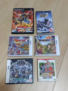 【送料込】ゲームソフト６本セット　ワンダースワン、PSP、PS2、DS、３DS