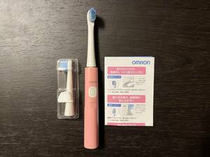 中古品 OMRON オムロン 音波式電動歯ブラシ 乾電池式 HT-B210-PK ピンク