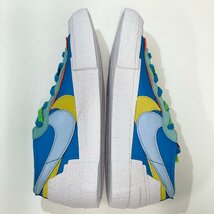 28.5cm NIKE BLAZER LOW / SACAI / KAWS DM7901-400 ナイキ ブレーザー ロー / サカイ / カウズ ブルー メンズ スニーカー QT 92264_画像4