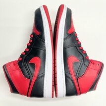 27.5cm AIR JORDAN 1 MID DQ8426-060 エアジョーダン 1 ミッド ブラックレッド メンズ スニーカー IF H98257_画像3