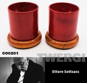 <Sottsass Collection> подлинная вещь alessi Twergi серии _ из дерева eg cup ①_eto-re*soto подвеска 