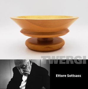 ＜Sottsass Collection＞当時物アレッシィTwergiシリーズ＿木製フルーツボウル＿エットーレ・ソットサス