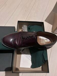 CROCKETT ＆ JONES PEMBROKE クロケットアンドジョーンズ ウィングチップ ドレスシューズ UK7.5 26 ベルルッティ Santoni サントーニ 美品