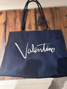 ヴァレンティノ ガラヴァーニ VALENTINO GARAVANI VLTN トートバッグ ネイビー肩掛け 鞄 カバン A4 バッグ 美品