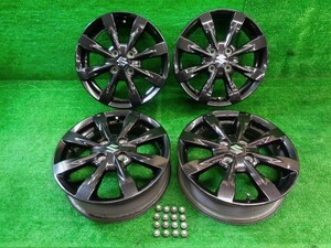 美品!! MK42S MK53S スペーシア カスタム 純正 15 インチ ホイール 4本 4.5J 100 4穴 4H ソリオ ハスラー ワゴンR アルト ラパン パレット