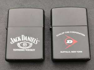 #3863G 【未開封有】ZIPPO/ジッポー　ブラック　DUNLOP/ダンロップ/JACKDANIELS/ジャックダニエル